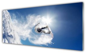 Panel Szklany Snowboard Sport Śnieg Zima