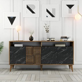 Szafka Milan Walnut and Black Marble