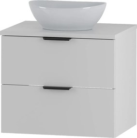 Biały Zestaw do Łazienki 60cm Szafka z Blatem Umywalka Pile