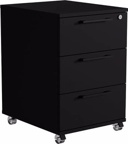Kontenerek Szafka Mobilna Z Szufladami Na Kółkach Biurowy Czarny