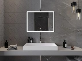 Mexen Navia lustro łazienkowe podświetlane 80 x 60 cm, LED 6000K, antypara - 9803-080-060-611-00