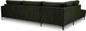 Zielony narożnik z tkaniny szenilowej (lewostronny/w kształcie litery L) Copenhagen – Scandic