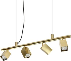 Ideal Lux - Lampa LED wisząca na linkach DYNAMITE 4xGU10/7W/230V CRI 90 mosiądz