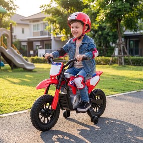 AIYAPLAY Elektryczny motocykl dla dzieci HONDA CRF 450R 12 V dziecięcy motocross z silnikiem 35 W akumulatorem litowym tylne zawieszenie koła 30,48 cm | Aosom PL