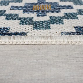 Żółto-niebieski dywan odpowiedni na zewnątrz 160x230 cm Zia Trellis – Flair Rugs