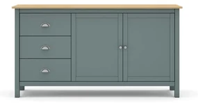 Szarozielona komoda z litego drewna sosnowego 150x80x40 cm Misti – Marckeric