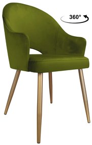 Krzesło obrotowe Velvet podstawa złota BL75