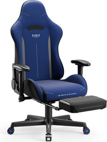 Fotel gamingowy materiałowy granatowy: Diablo X-Starter