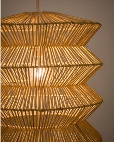 Lampa wisząca w naturalnym kolorze z rattanowym kloszem Dakit – Kave Home