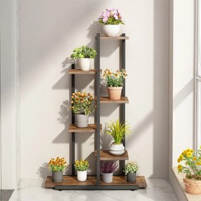 Nowoczesny brązowy stojak na rośliny 113 cm