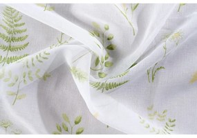 Biało-zielona firanka 140x245 cm Caledonia – Mendola Fabrics