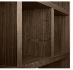Brązowy regał w dekorze orzecha 150x198 cm Berlin – TemaHome