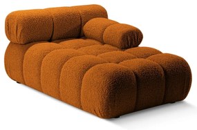 Pomarańczowy moduł sofy z materiału bouclé (prawostronny) Bellis – Micadoni Home