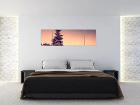 Obraz ośnieżonego drzewa na łące (170x50 cm)