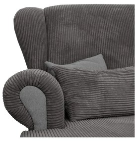 Szarobrązowy sztruksowy szezlong Lord – Ropez