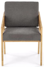 FREEDOM fotel dąb naturalny/popiel nowoczesny skandynawski