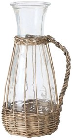 Szklana karafka Venuto, z wiklinowym uchwytem, 1100 ml