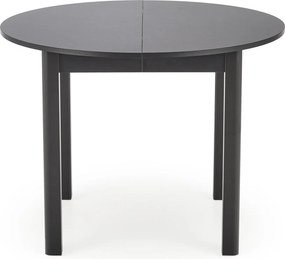 Czarny rozkładany stół z okrągłym blatem Ringo