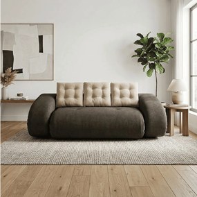 Coco Living Sofa rozkładana Okoa 2-osobowa – brąz piaskowy