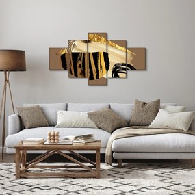 Obraz - Abstrakcja złotobrązowy N⁰2 (125x70 cm)