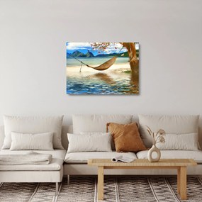 Obraz na szkle - Relaks na plaży (70x50 cm)