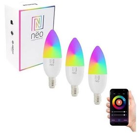 Immax NEO 07716C - ZESTAW 3x LED RGB+CCT Żarówka ściemnialna E14/5,5W/230V Wi-Fi Tuya