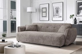Szarobrązowa sofa z tkaniny szenilowej 250 cm Nelia Big – Ropez