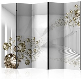 Parawan akustyczny 3D 225x172 cm 5-częściowy biały ARTGEIST B