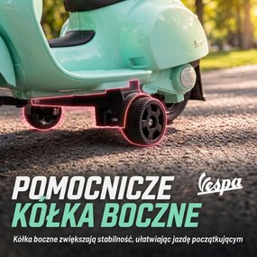 AIYAPLAY Elektryczny motorek dziecięcy Mini Vespa GTS 6V z akumulatorem litowym, ergonomiczne siedzisko i oparcie 1,5-3 lat | Aosom PL