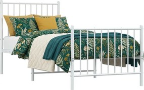 Białe pojedyncze łóżko metalowe 80x200 cm M9-Z32