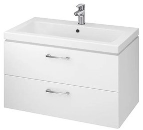 Cersanit S801-149-DSM - Wisząca szafka łazienkowa z umywalką LARA 80 cm, biała