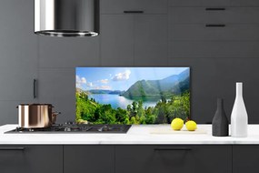 Szkło Ozdobne do Kuchni Panorama Alpejskiej Natury