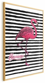 Plakat Flaming 60x90 cm z ramą złotą bez marginesu ARTGEIST B
