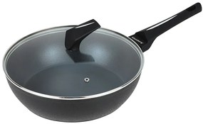 Patelnia z powłoką marmurkową i szklaną pokrywą 28cm G3-F34