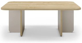 Kremowy/w naturalnym kolorze stolik z blatem w dekorze dębu 56x100 cm Hillary – Marckeric