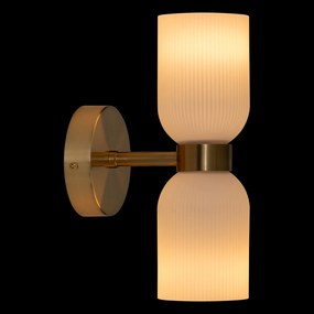 Szklany kinkiet ścienny RIO, 2 źródła światła, wys. 26,5 cm