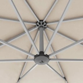 KNIRPS 340 cm - duży luksusowy parasol ogrodowy z drążkiem bocznym : Kolor parasola - Naturalny