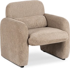 Ciemnobeżowy fotel wypoczynkowy do pokoju N3-R82