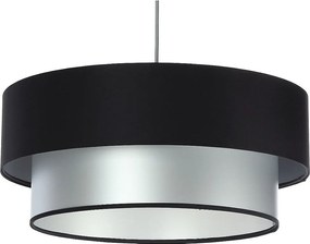 Lampa wisząca DOUBLE BLACK 60 srebrna/czarna