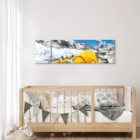 Obraz - Kemping w górach (170x50 cm)