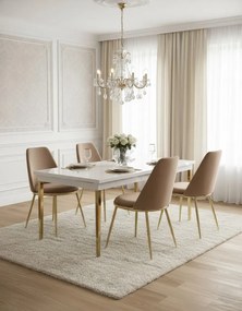 Różowe krzesło glamour welurowe na złotej podstawie Z0-W33