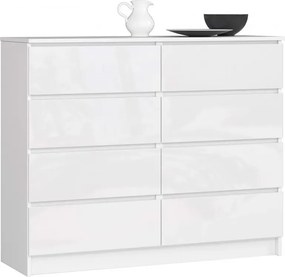 Biała komoda w połysku do salonu N7-Z12