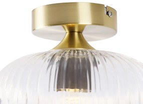 Mosiężna lampa sufitowa w stylu art deco - Karel ArtDeco Oswietlenie wewnetrzne