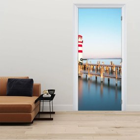 Fototapeta na drzwi - Latarnia morska o świcie (95x205cm)