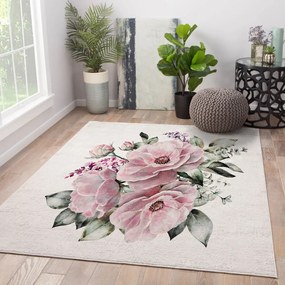 Różowo-kremowy dywan odpowiedni do prania 100x140 cm New Carpets – Oyo home