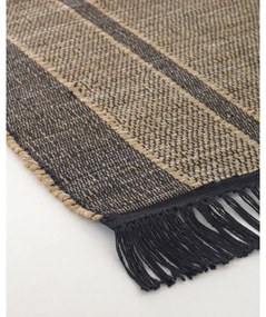 Czarno-naturalny dywan z wodorostów dwustronny 200x300 cm Brunilda – Kave Home