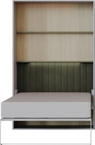 Półkotapczan pionowy z materacem 120x200 kaszmir + zielony A0-G62