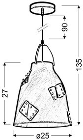 Nowoczesna szara lampa wisząca - D-152-Efrixo