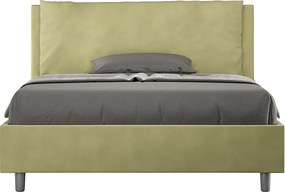 Łóżko bez stelaża tapicerowane 140x200 microfibra zielony Antea Large