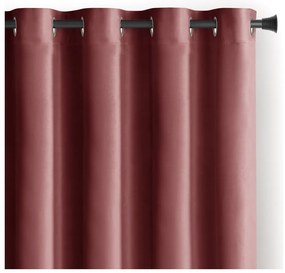Różowa aksamitna zasłona częściowo zaciemniająca (dimout) 140x245 cm Eyelets – Restilo